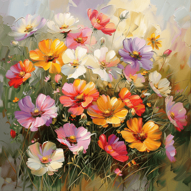 Flower Bouquet Acrylic Canvas